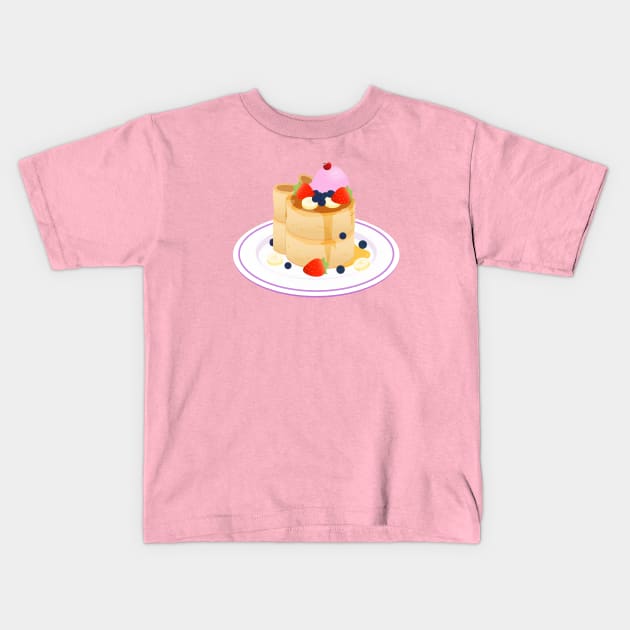 Japanese Bunny Pancake Kids T-Shirt by StrayKoi